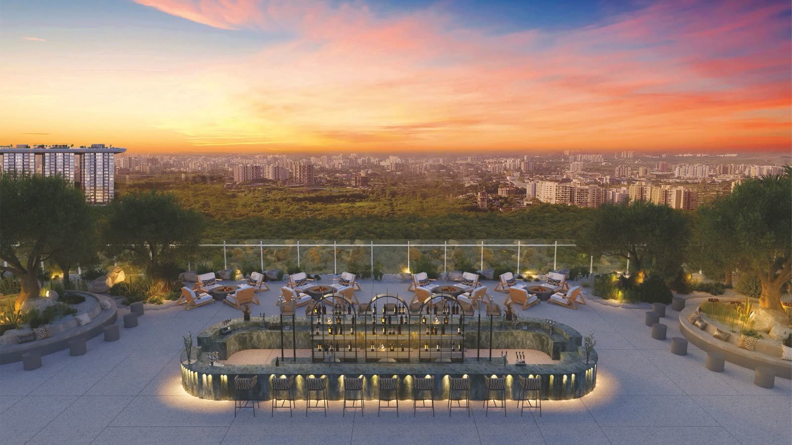 Yoo One rooftop restaurant and sky bar
