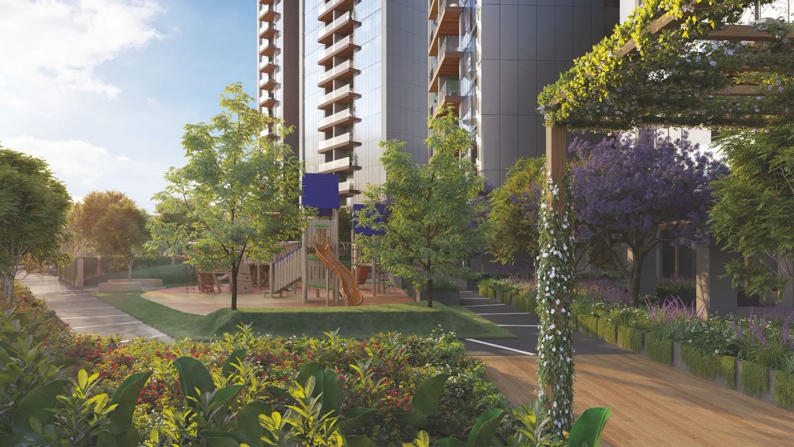 Yoo One landscaped gardens and kids play area